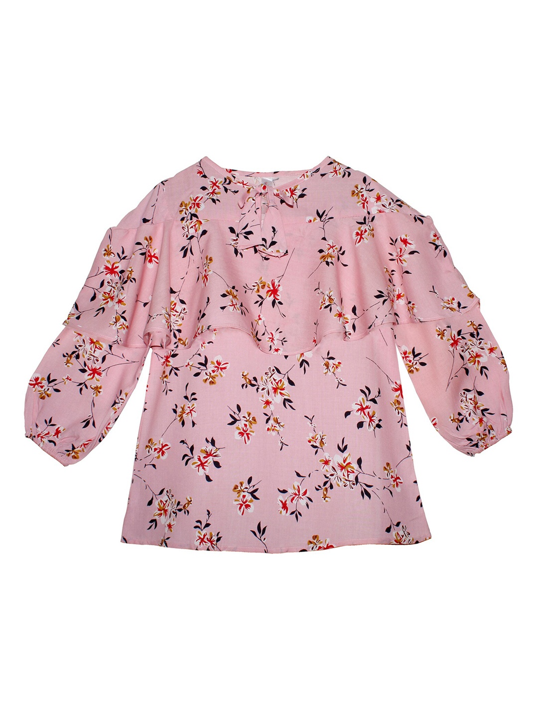 

KiddoPanti Girls Pink Printed Top