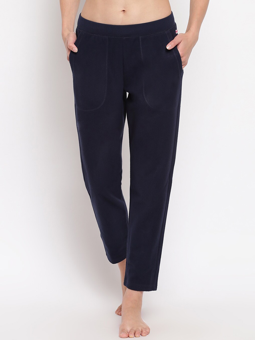 

Enamor Women Navy Relaxed Fit Lounge Pants, Navy blue