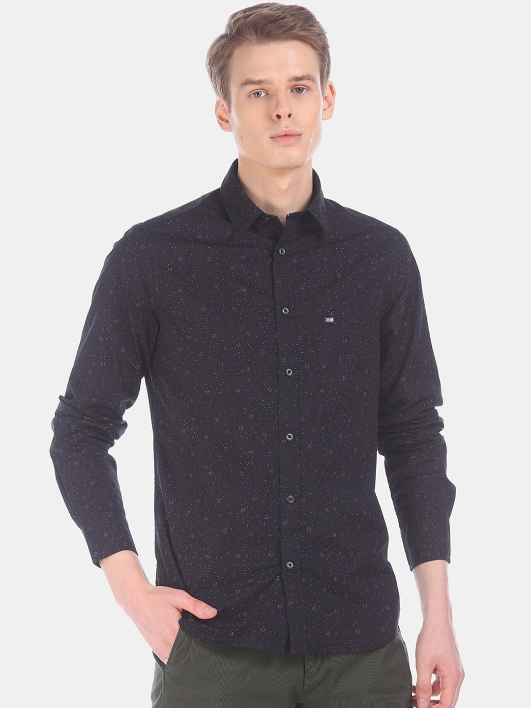 

Arrow Sport Men Black Regular Fit Printed Casual Shirt