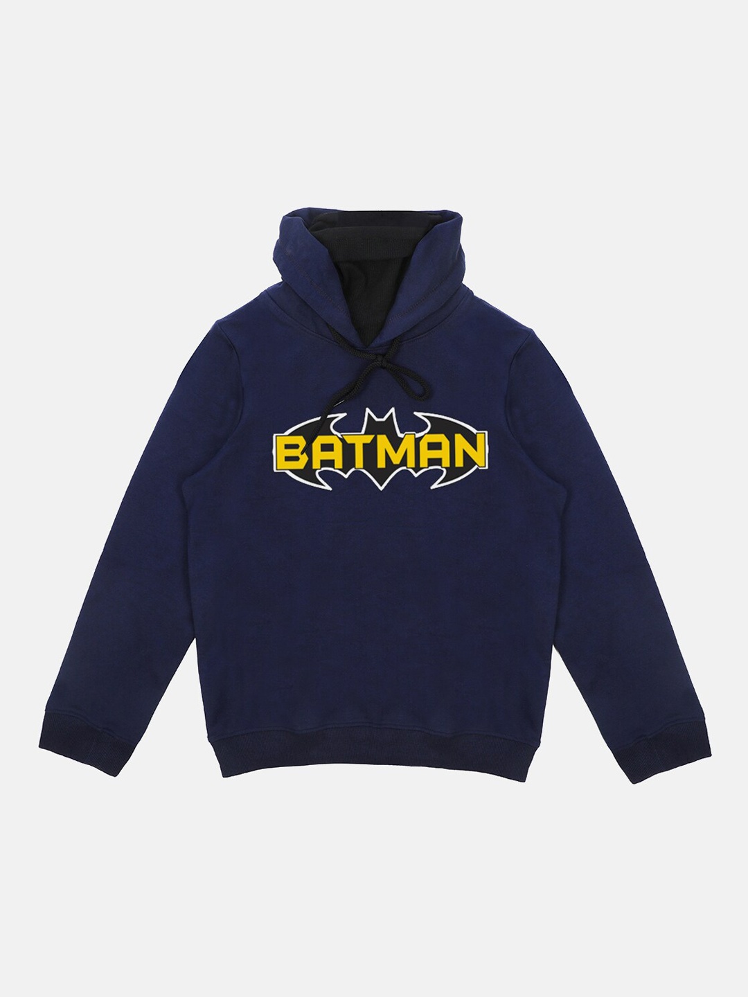 

Batman Boys Navy Blue Printed Hooded Sweatshirt With Attached Face Covering