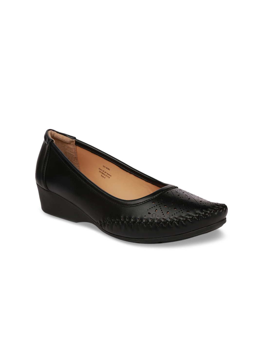 

Bata Women Black Solid Pumps