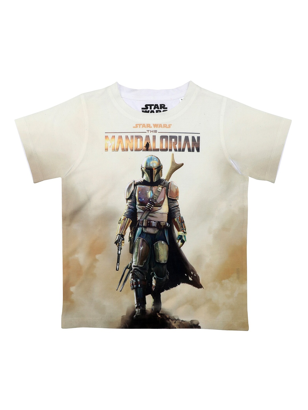 

Star Wars by Wear Your Mind Boys Beige Printed Round Neck T-shirt