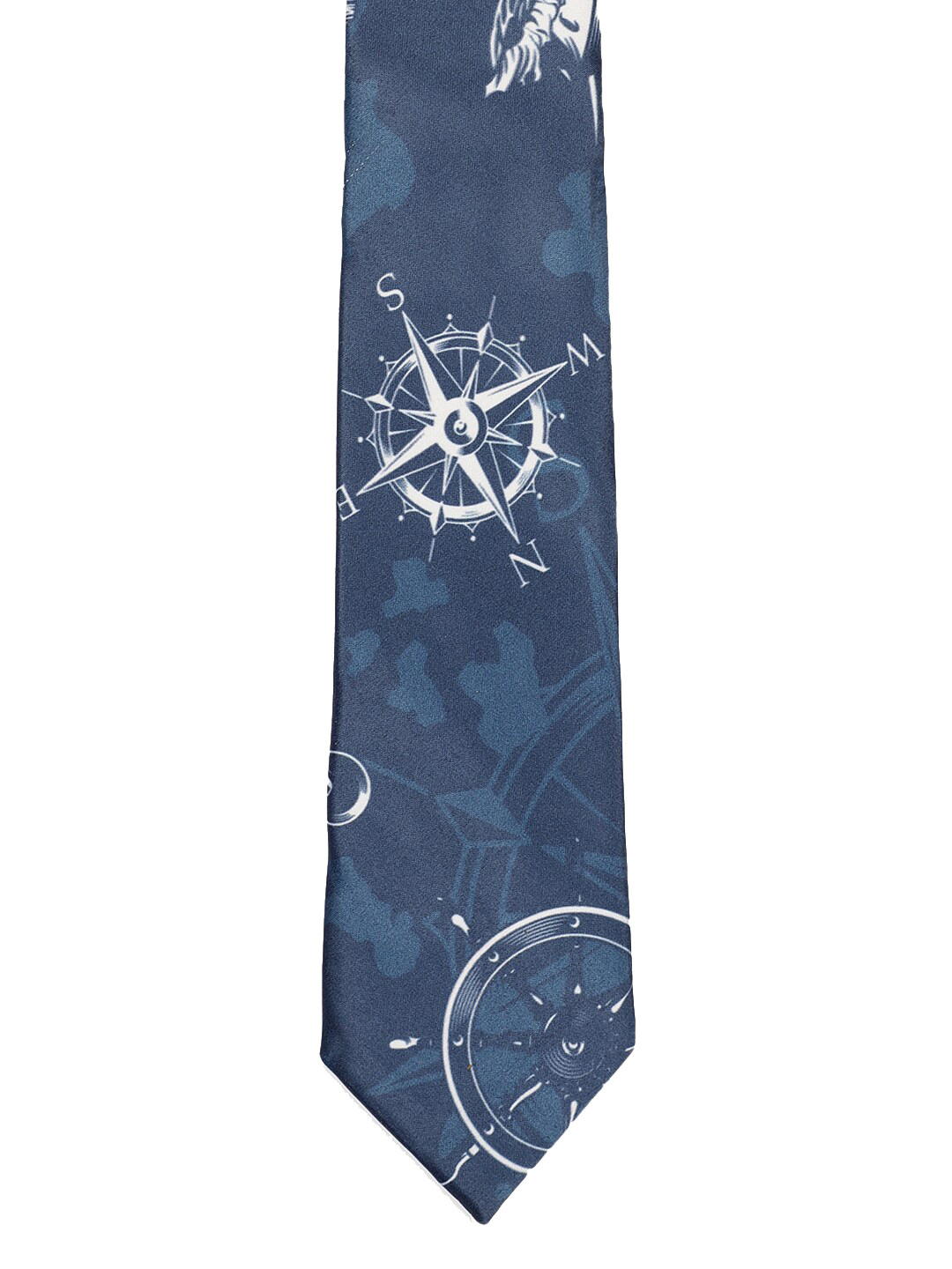 

Tossido Blue Printed Broad Tie