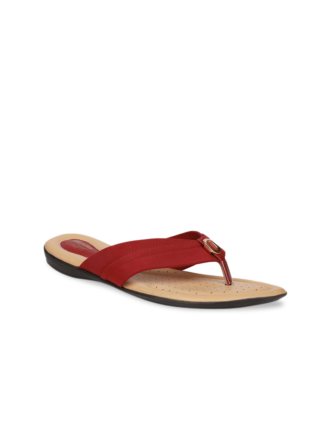 

Bata comfit Women Red Solid Open Toe Flats