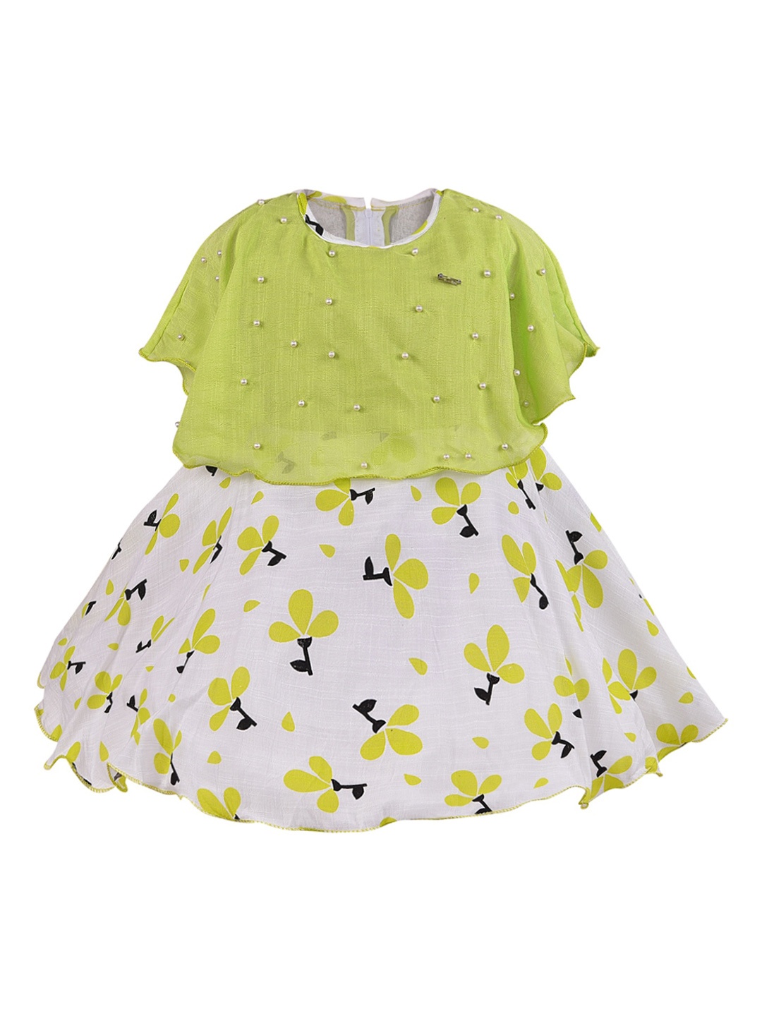

Wish Karo Girls Green Embellished Fit and Flare Dress
