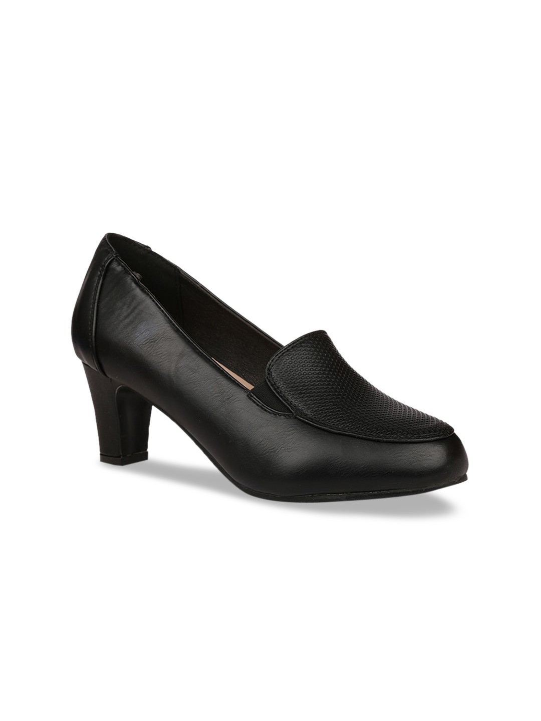 

Bata Women Black Solid Pumps
