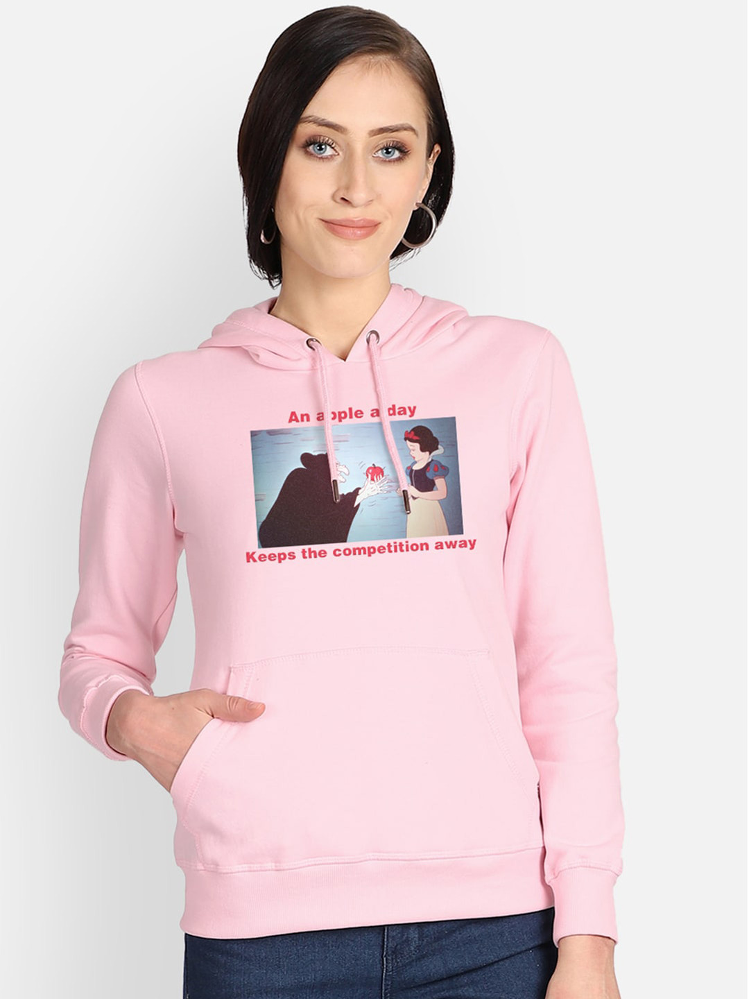 

Free Authority Women Pink Disney Princess Printed Hooded Sweatshirt