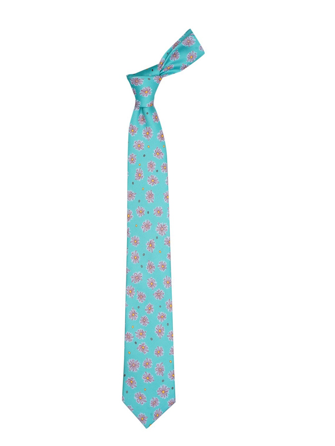 

Tossido Men Turquoise Blue Printed Tie