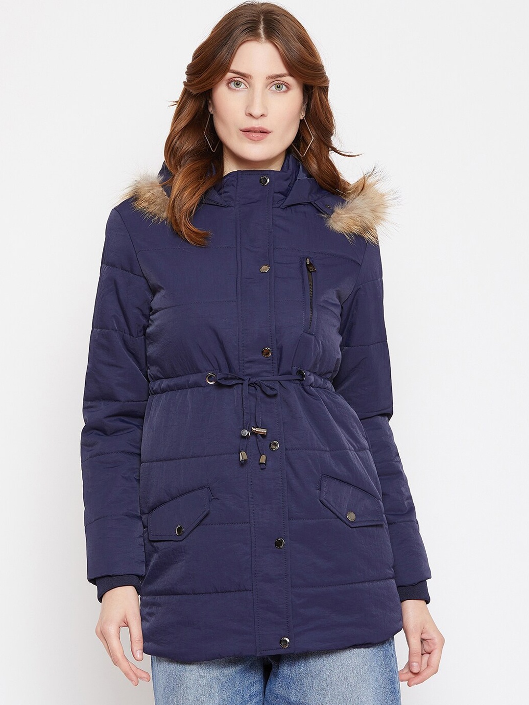 

Octave Women Blue Solid Parka