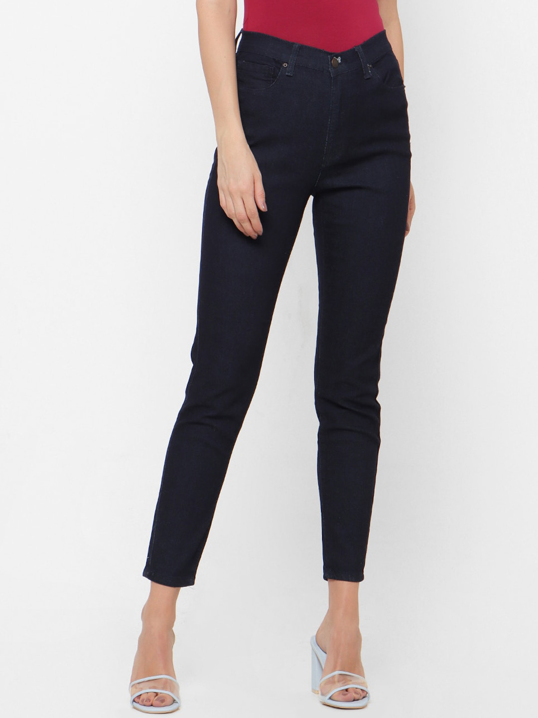 

FOREVER 21 Women Blue Regular Fit Jeans