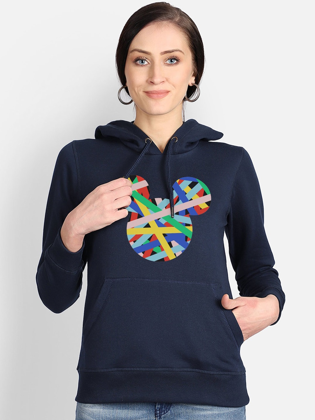 

Free Authority Mickey & Friends Print Navy Hoodie For Women, Navy blue