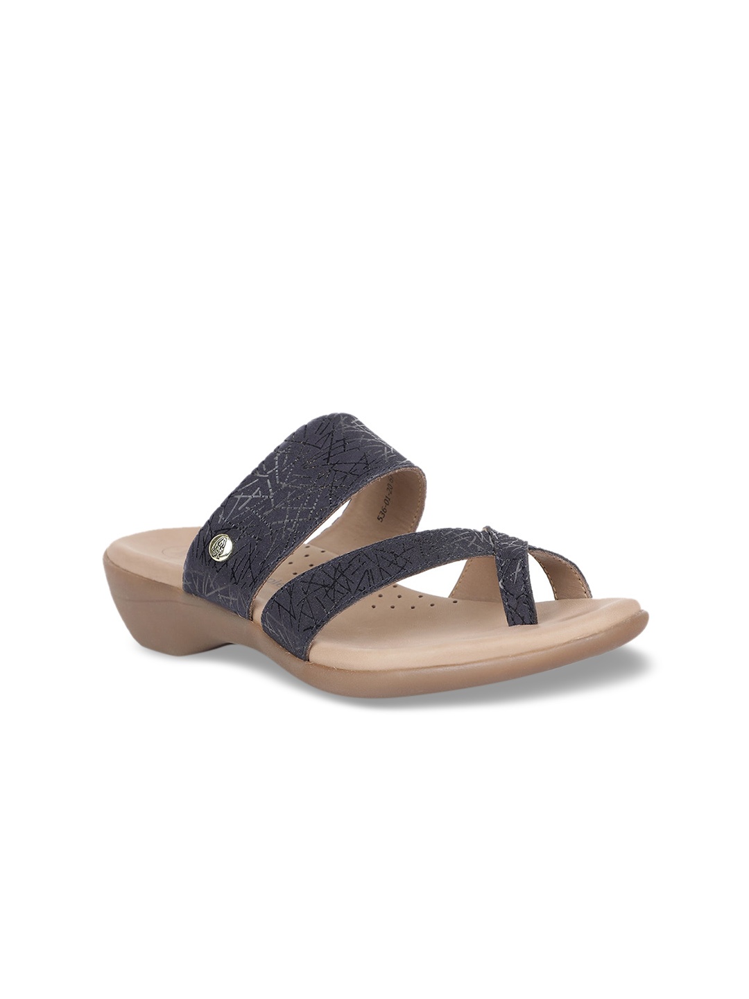 

Hush Puppies Women Blue Printed Leather Wedges