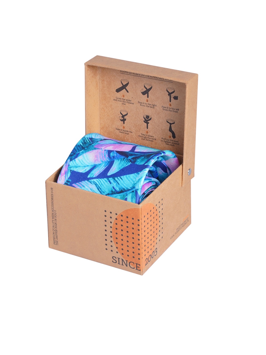 

Tossido Men Blue Printed Broad Tie