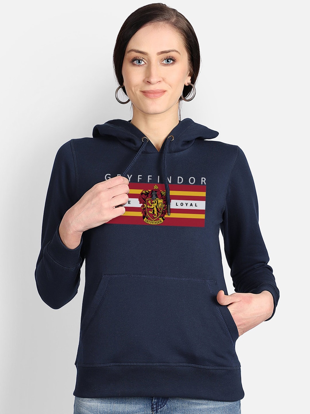 

Free Authority Harry Potter Women Black Printed Hooded Sweatshirt