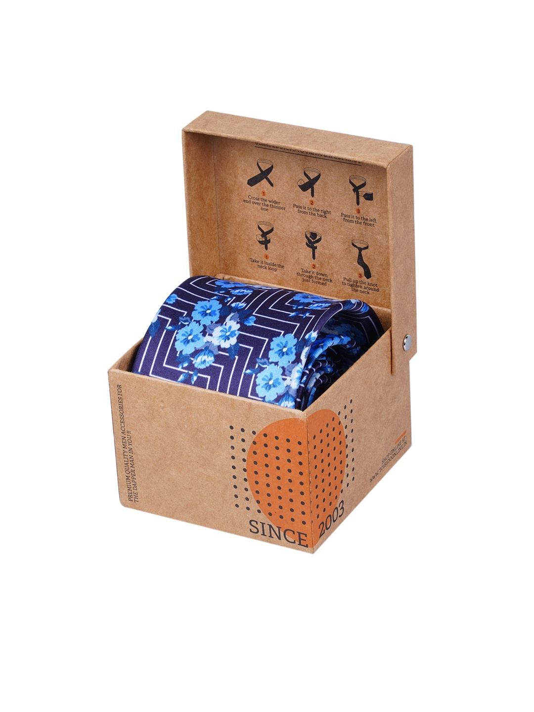 

Tossido Men Blue Printed Necktie