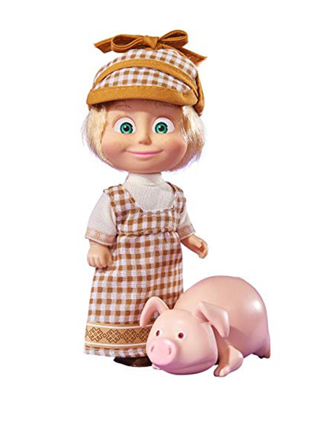 

Masha and The Bear Unisex Kids Brown & Cream-Coloured Masha & Pig Dolls