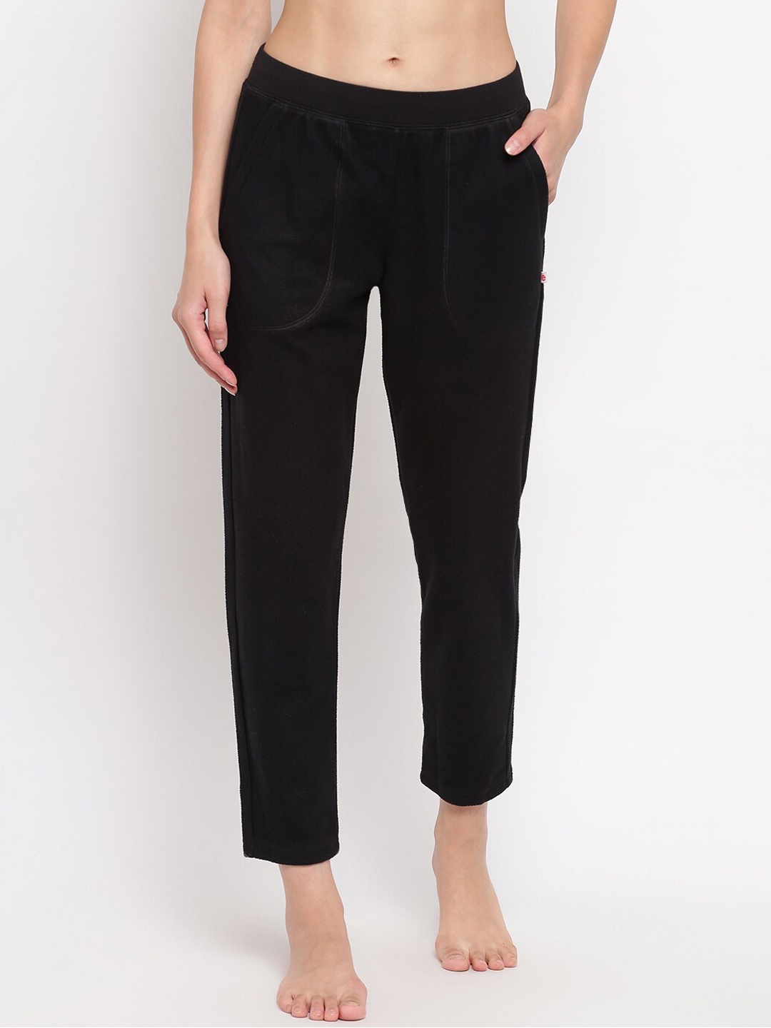 

Enamor Women Black Relaxed Fit Lounge Pants