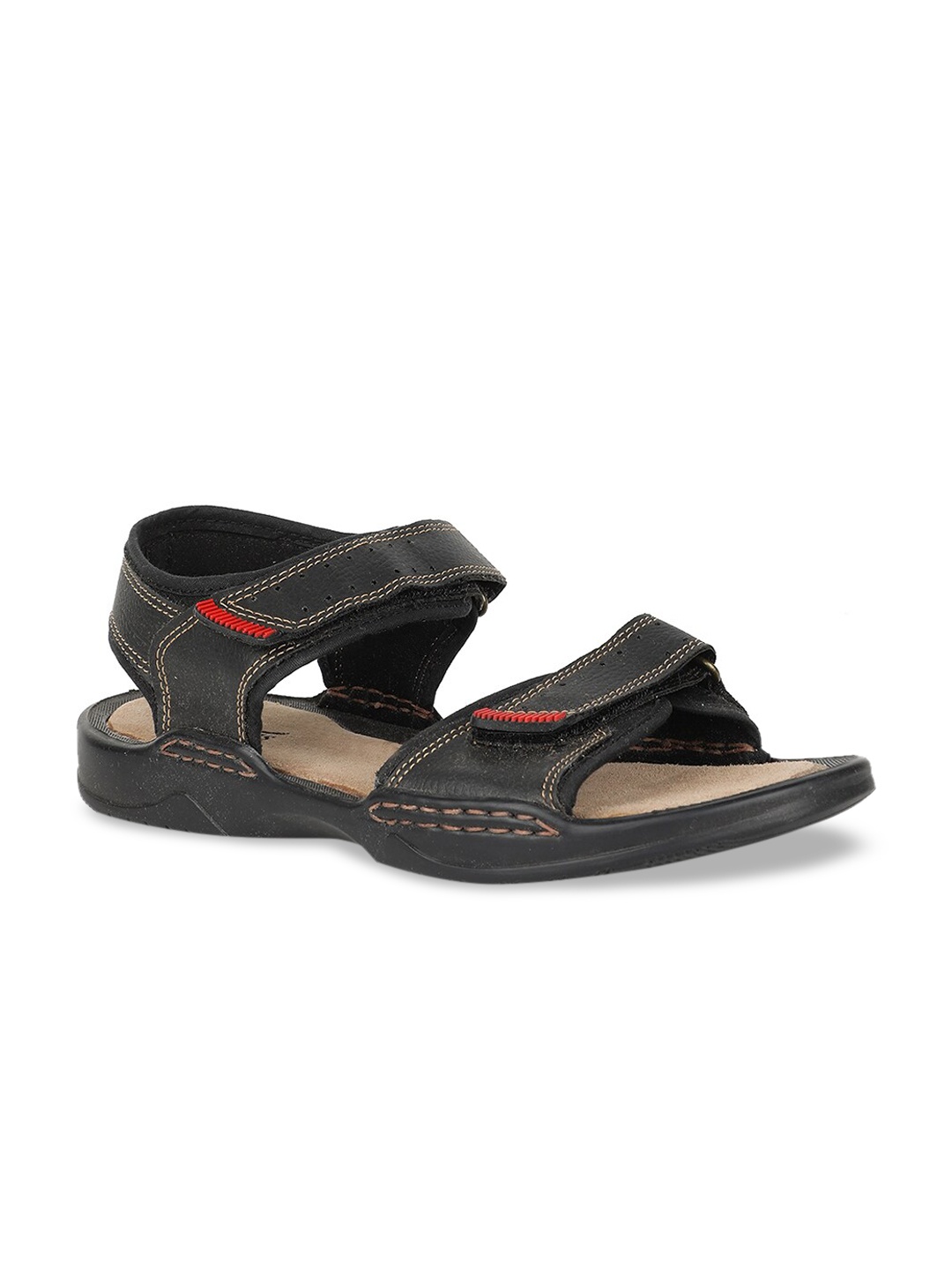 

Bata Men Black Solid Sports Sandals