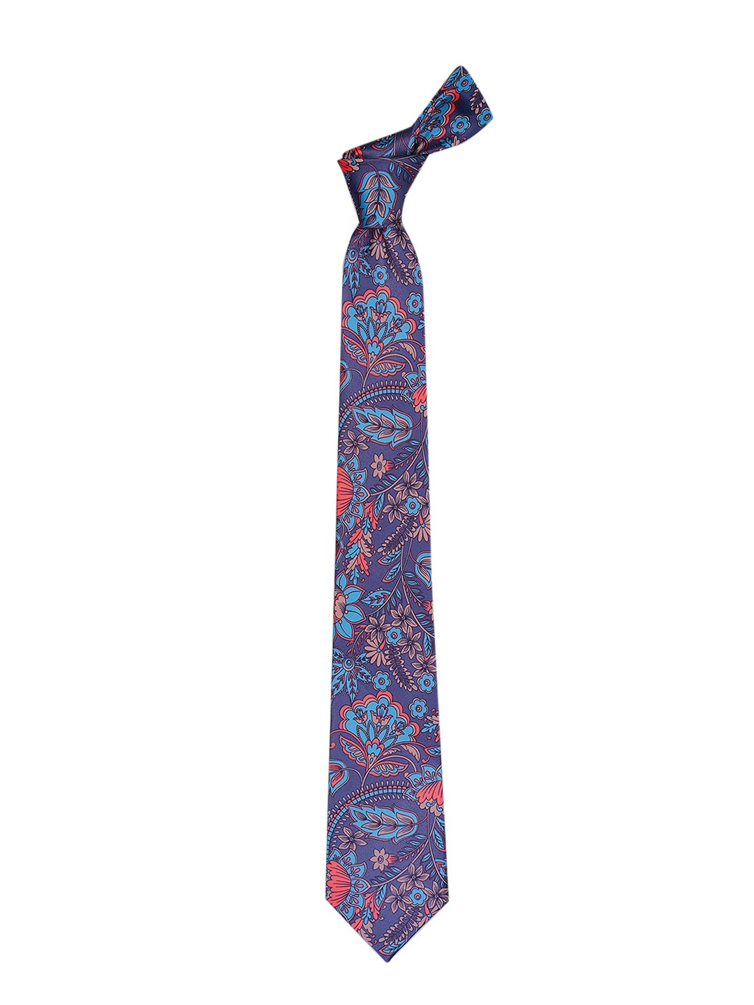 

Tossido Men Purple & Blue Printed Broad Tie