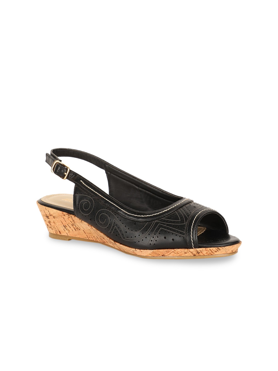 

Bata Women Black Solid Wedges