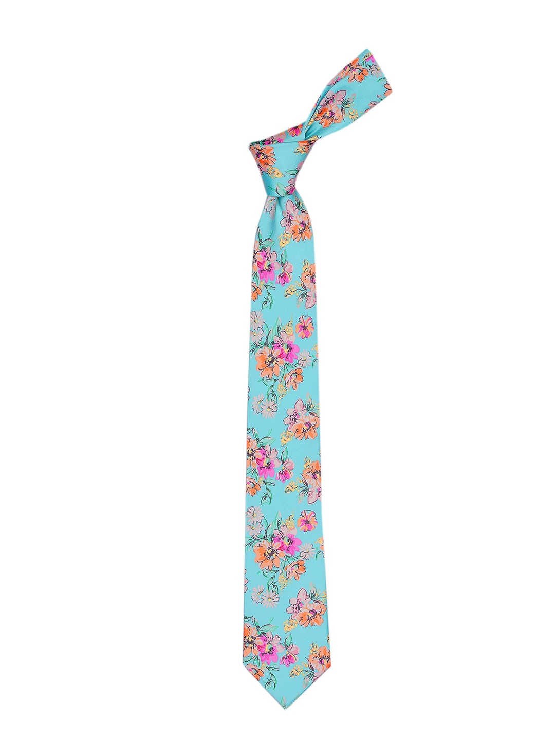 

Tossido Men Blue Floral Printed Necktie, Multi