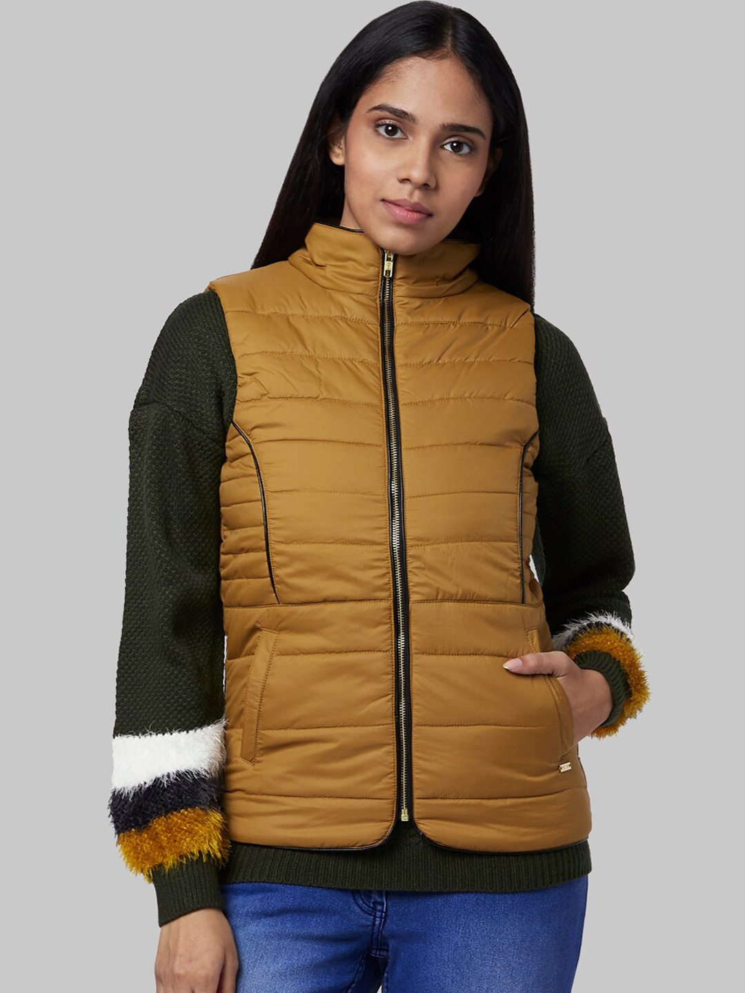

Park Avenue Woman Women Brown Solid Padded Jacket