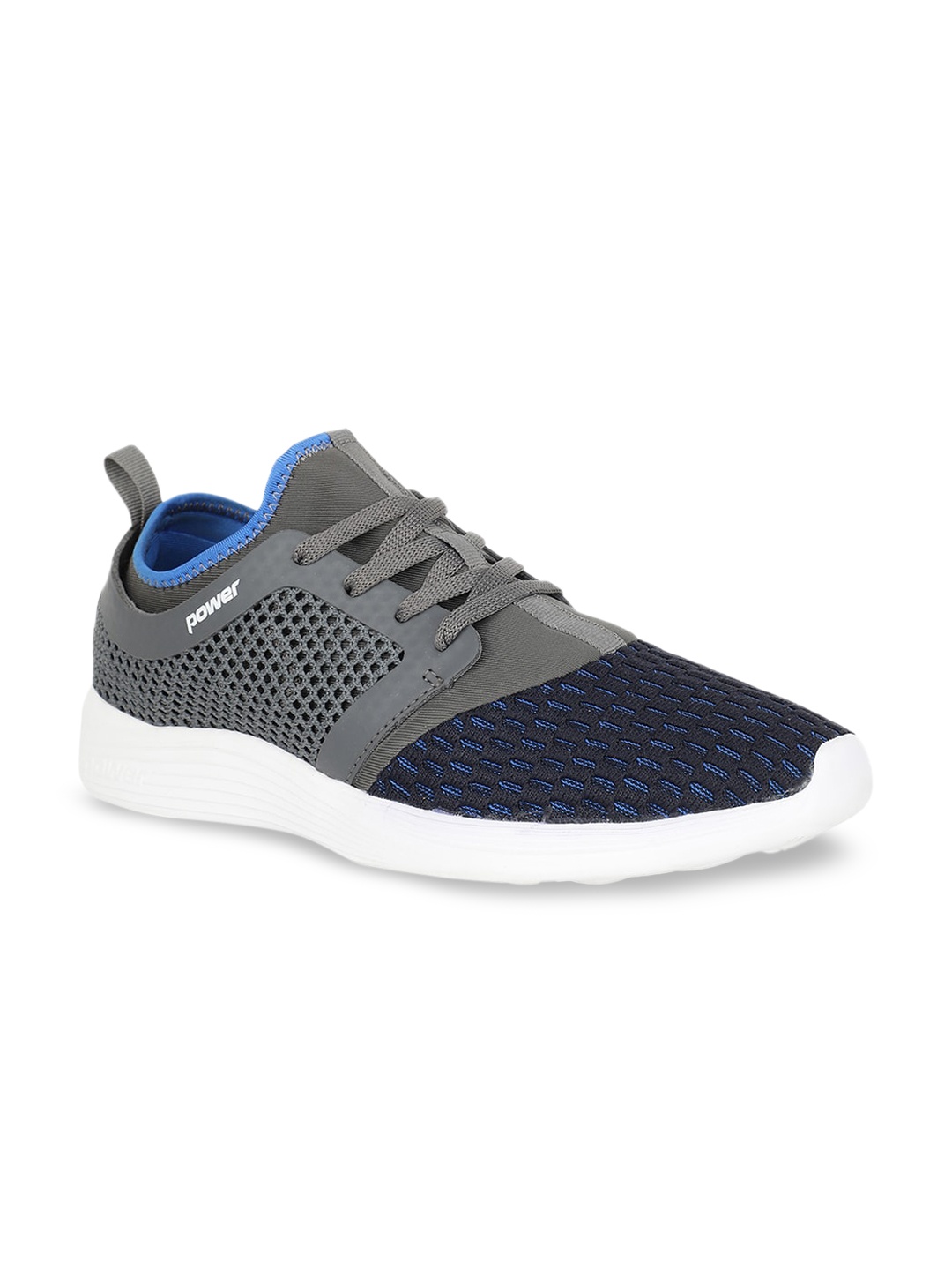 

Power Men Navy Blue & Grey Colourblocked Sneakers