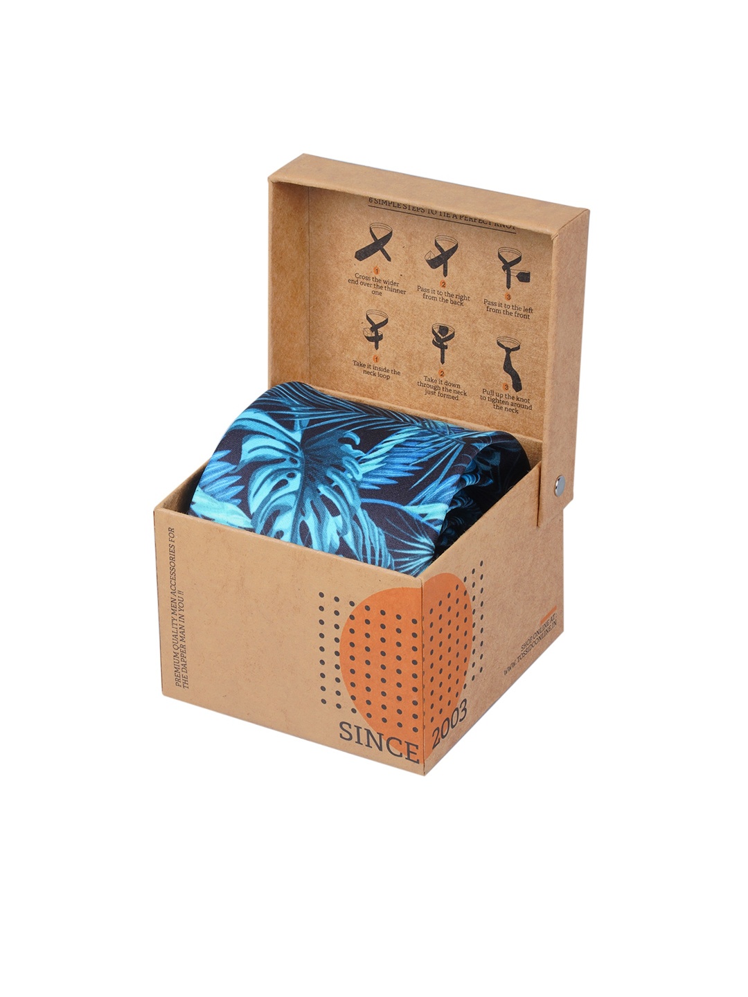 

Tossido Men Blue Printed Necktie