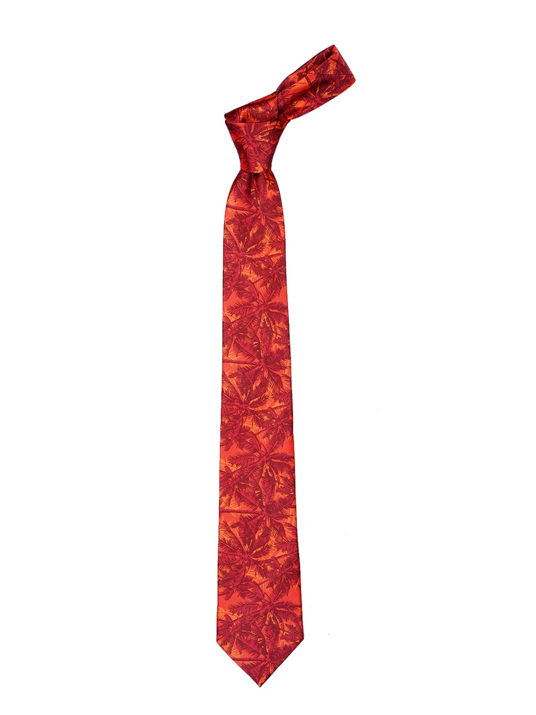 

Tossido Men Maroon & Orange Printed Broad Tie