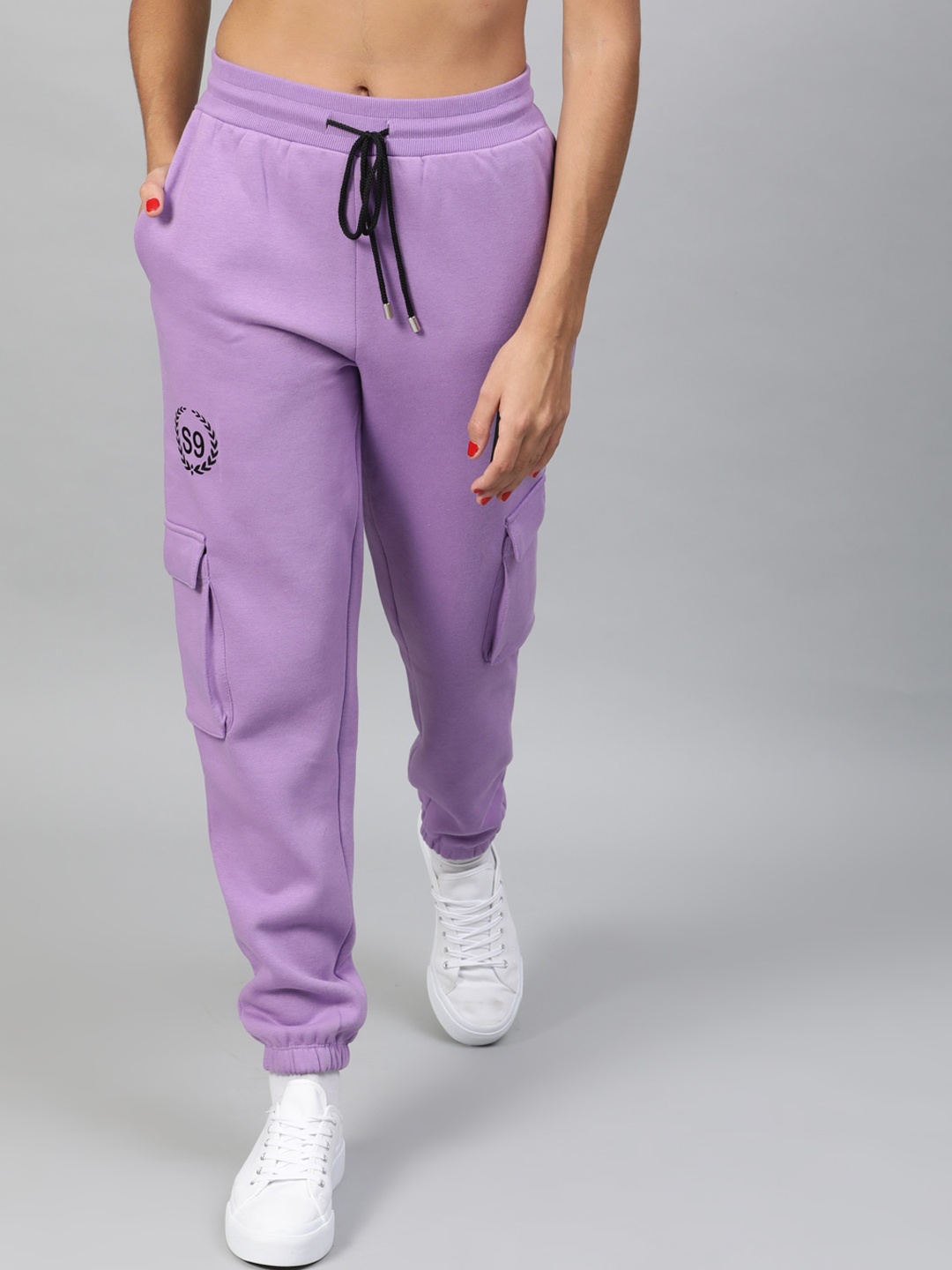

STREET 9 Women Lavender Regular Fit Solid Joggers
