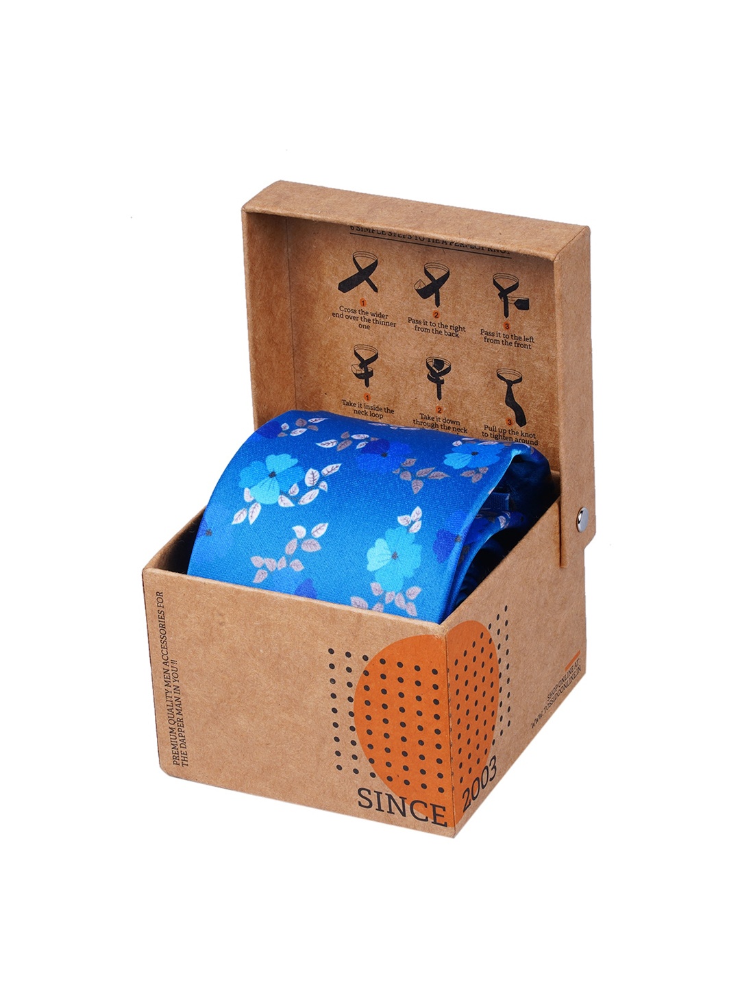 

Tossido Men Blue Printed Broad Necktie