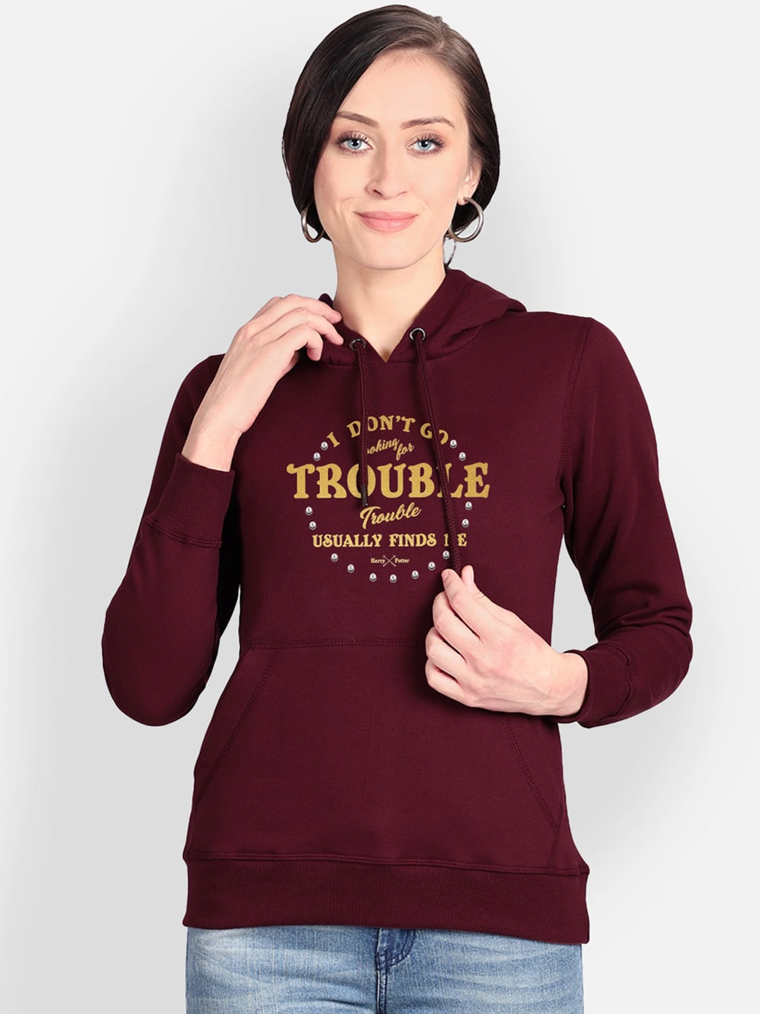 

Free Authority Women Maroon Harry Potter Print Hooded Sweatshirt
