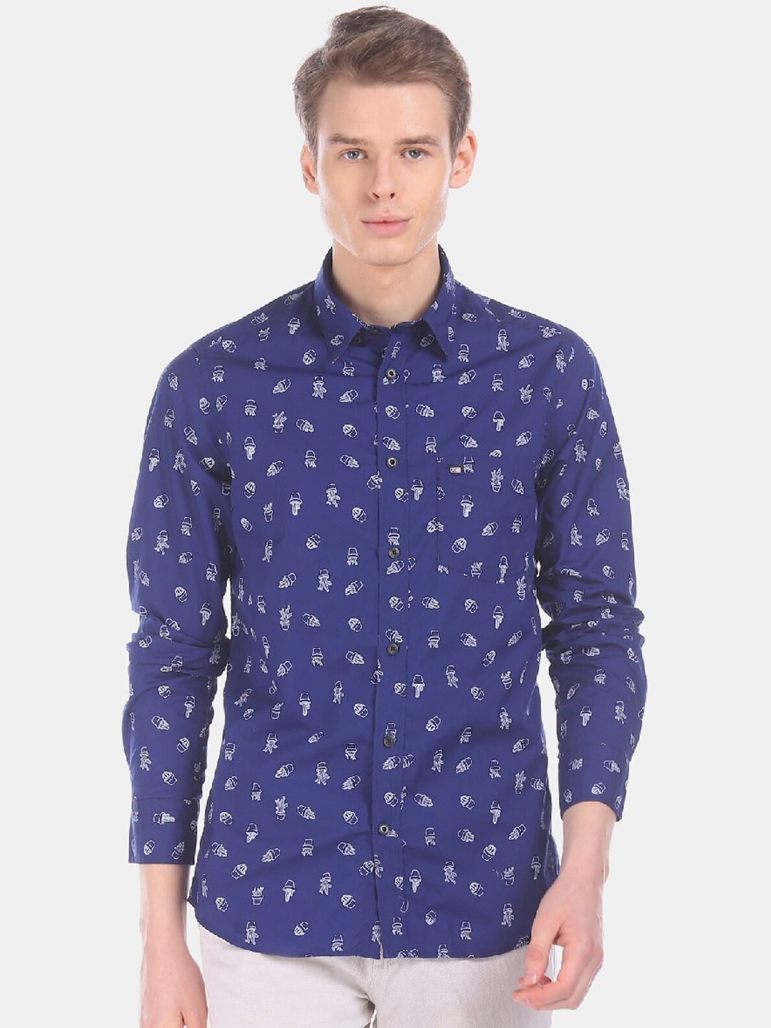 

Arrow Sport Men Blue Regular Fit Printed Casual Shirt