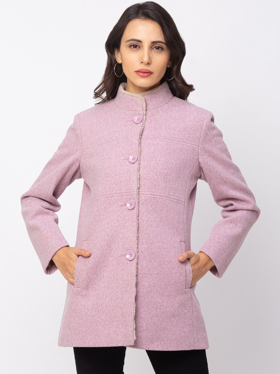 

Globus Women Purple Solid OverCoat