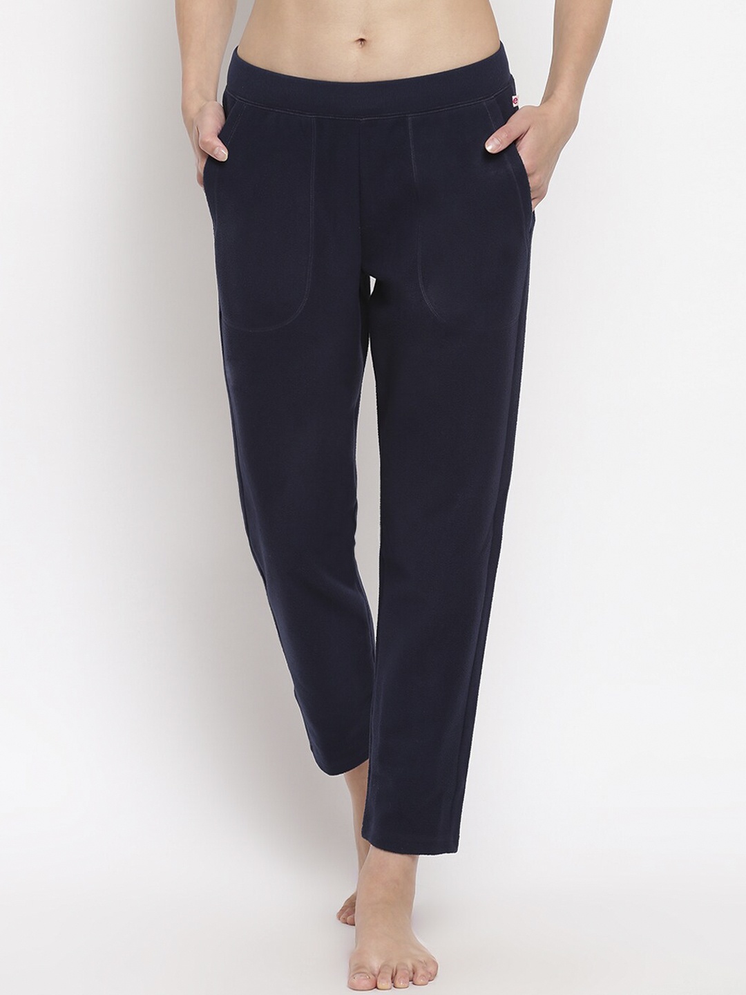 

Enamor Women Navy Relaxed Fit Lounge Pants, Navy blue