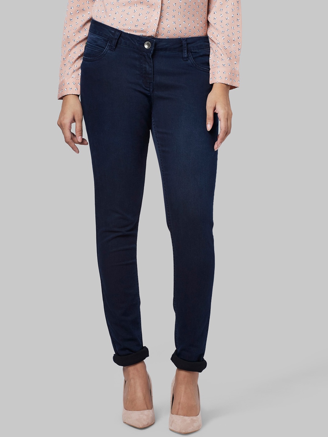 

Park Avenue Woman Women Blue Skinny Fit Mid-Rise Clean Look Jeans