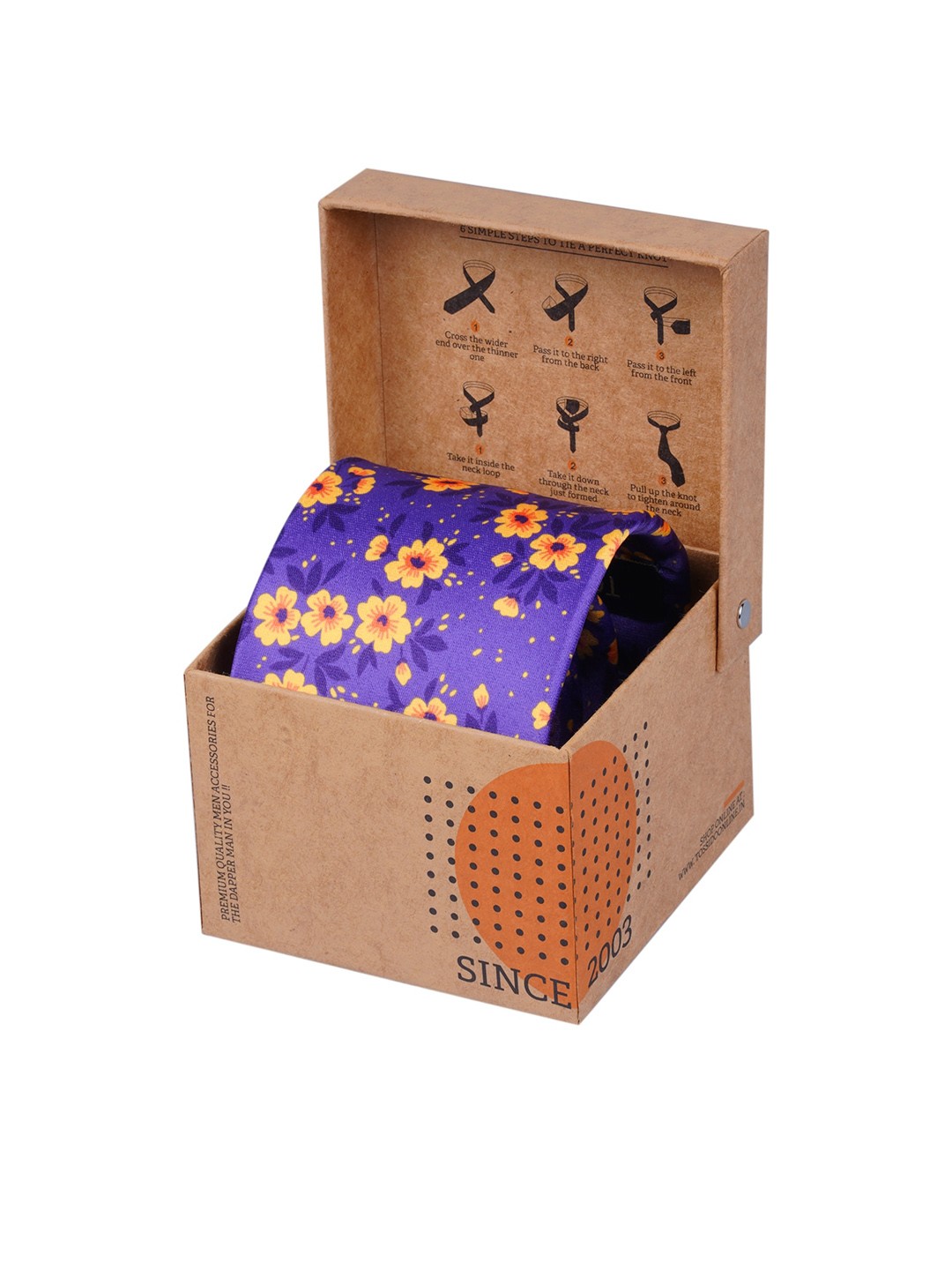 

Tossido Men Purple Printed Broad Tie
