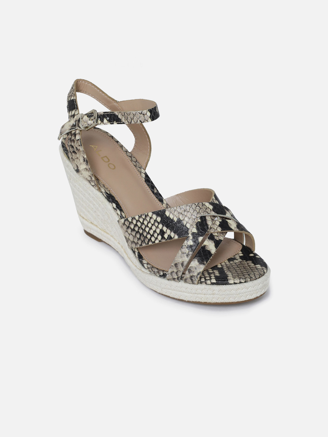 

ALDO Women Multicoloured Printed Leather Heels, Multi