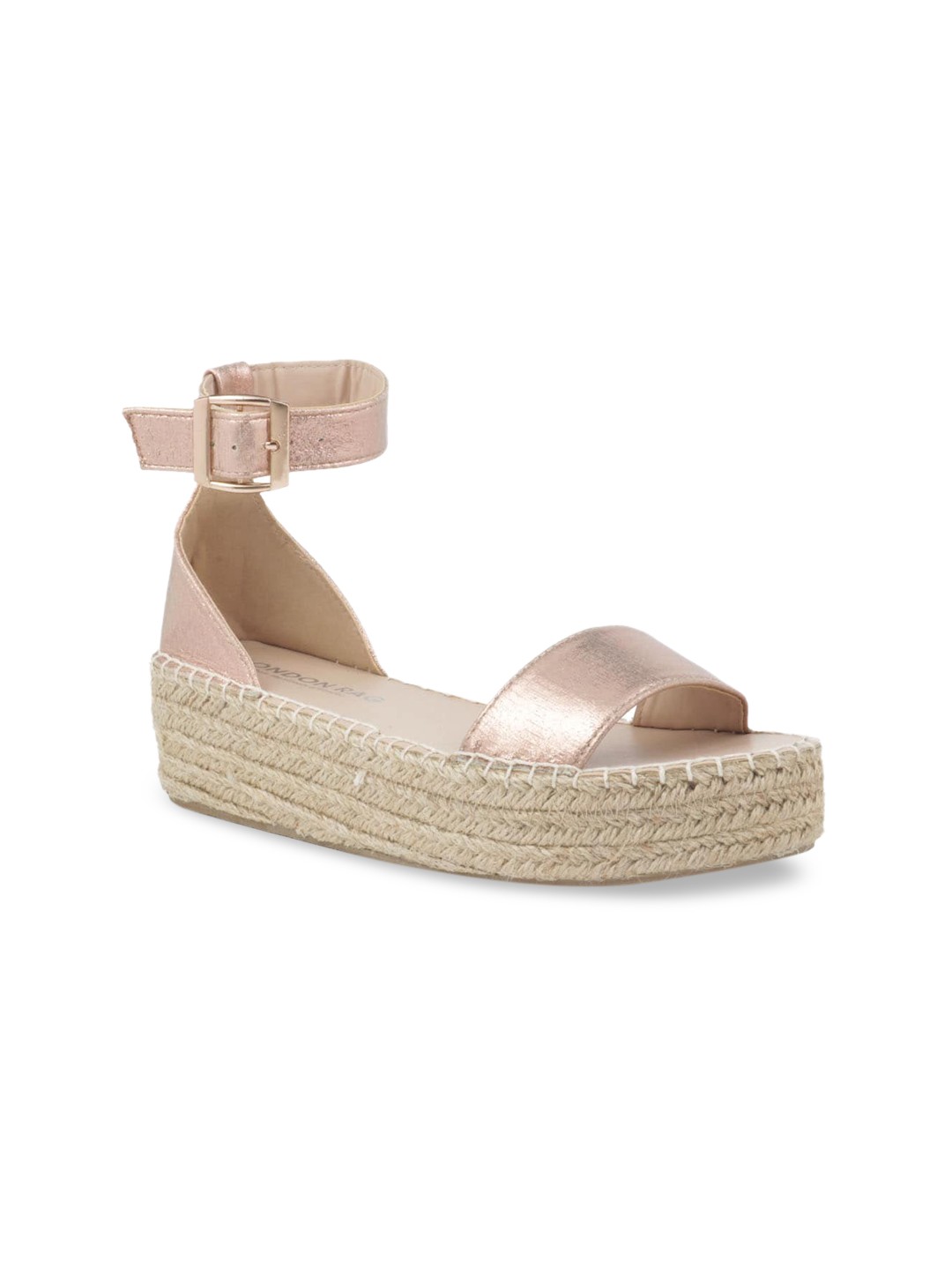 

London Rag Women Rose Gold Solid Sandals
