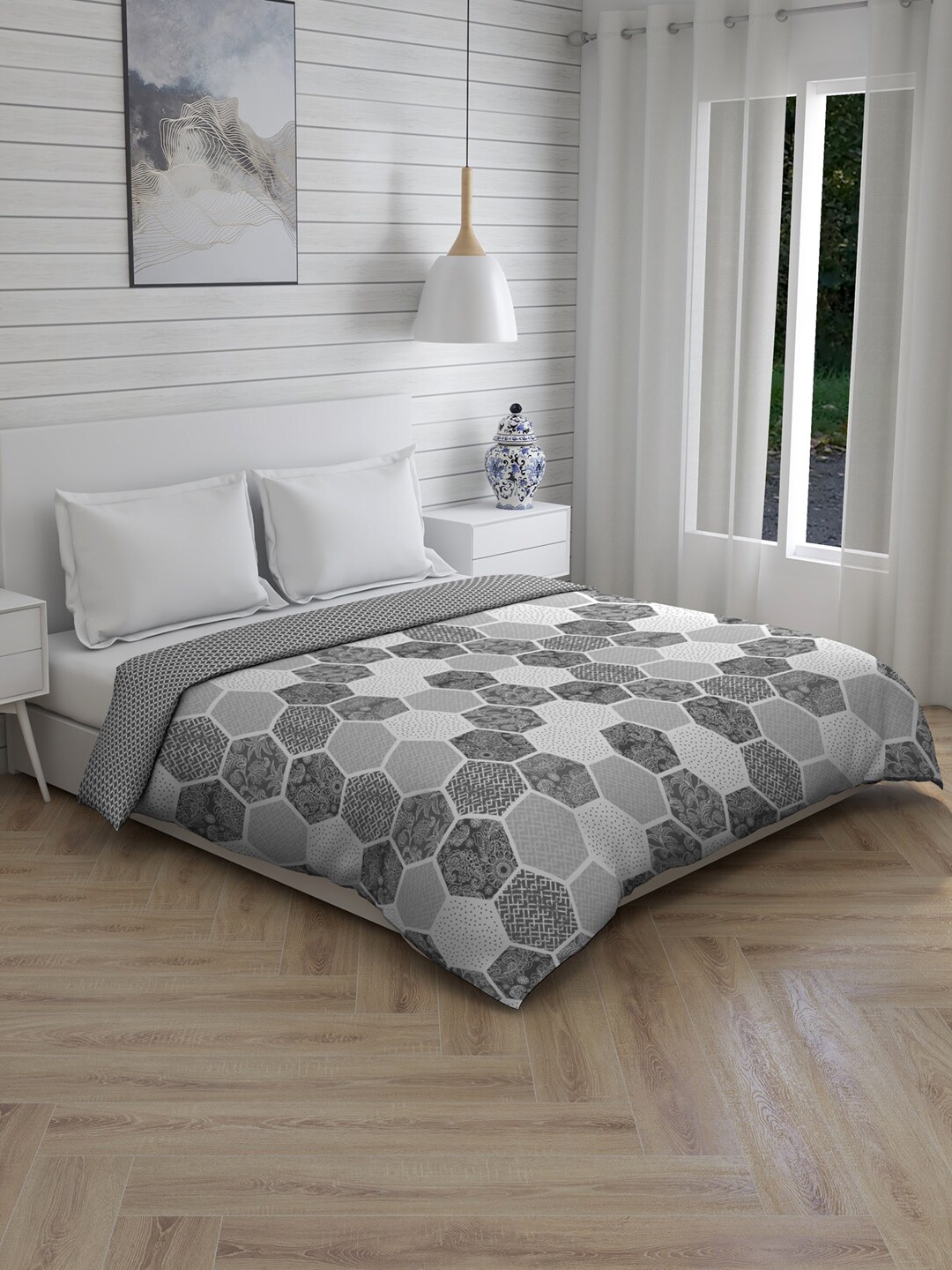 

Boutique Living India Unisex Grey Geometric