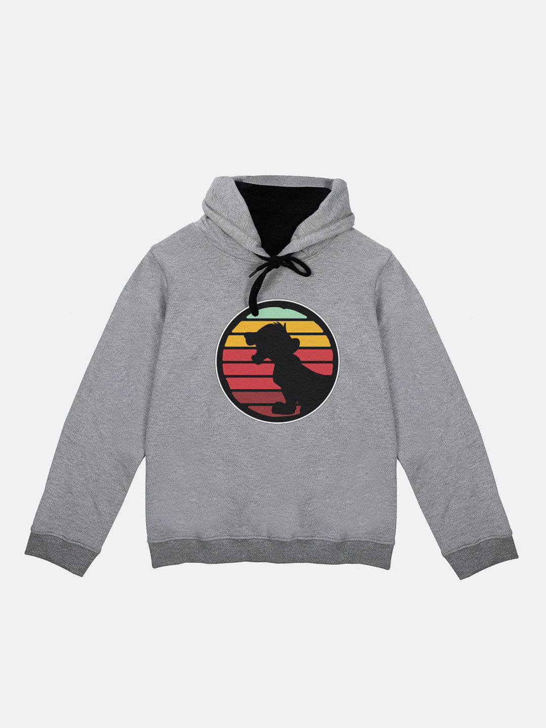 

Disney by Wear Your Mind Boys Grey Printed Hooded Sweatshirt With Attached Face Covering