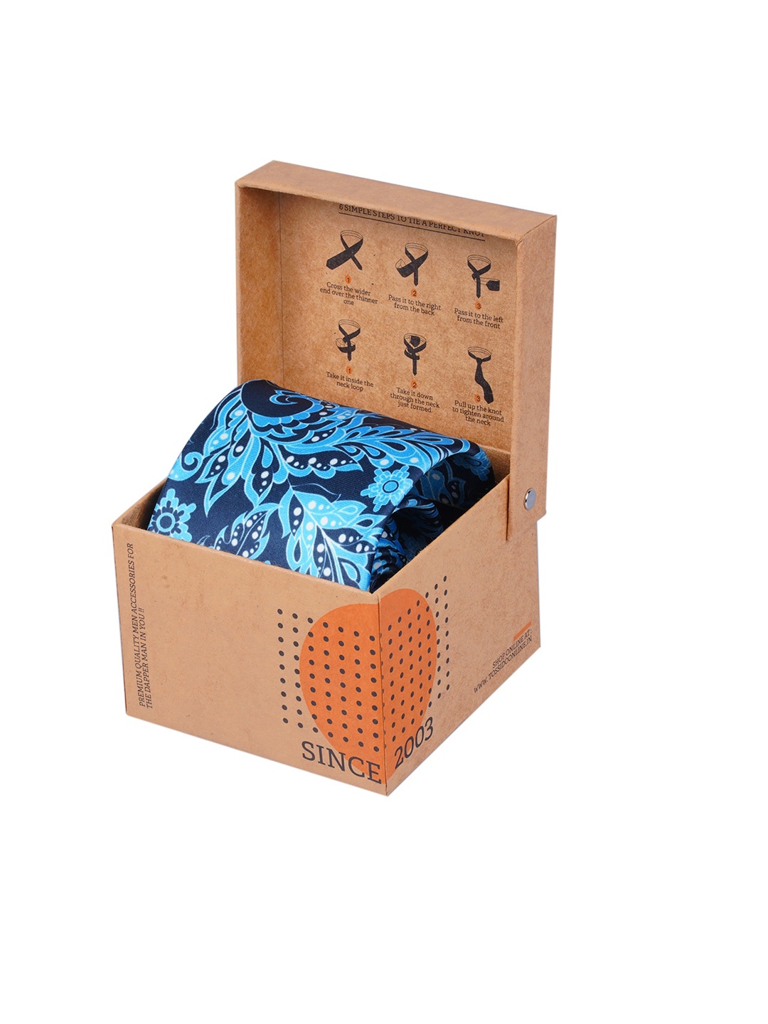 

Tossido Men Blue Printed Necktie