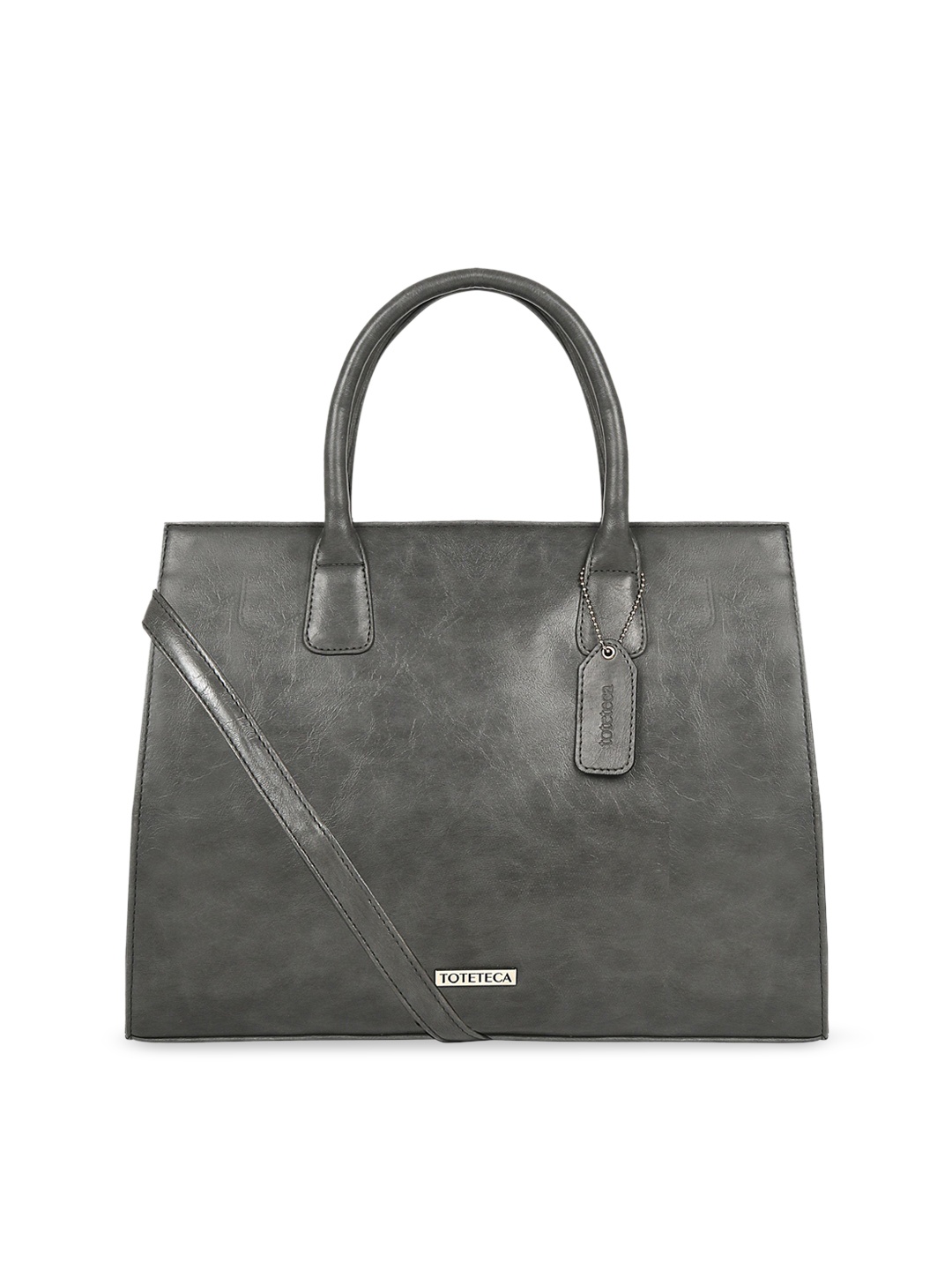 Toteteca Grey Printed Handheld Bag