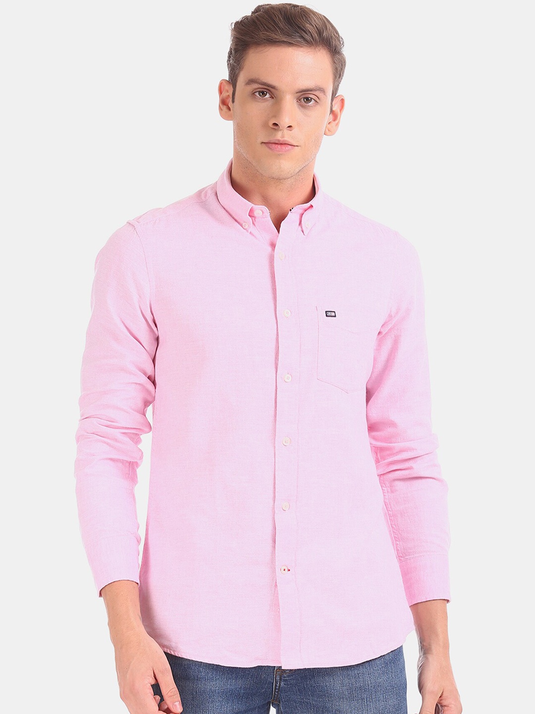

Arrow Sport Men Pink Regular Fit Solid Casual Shirt