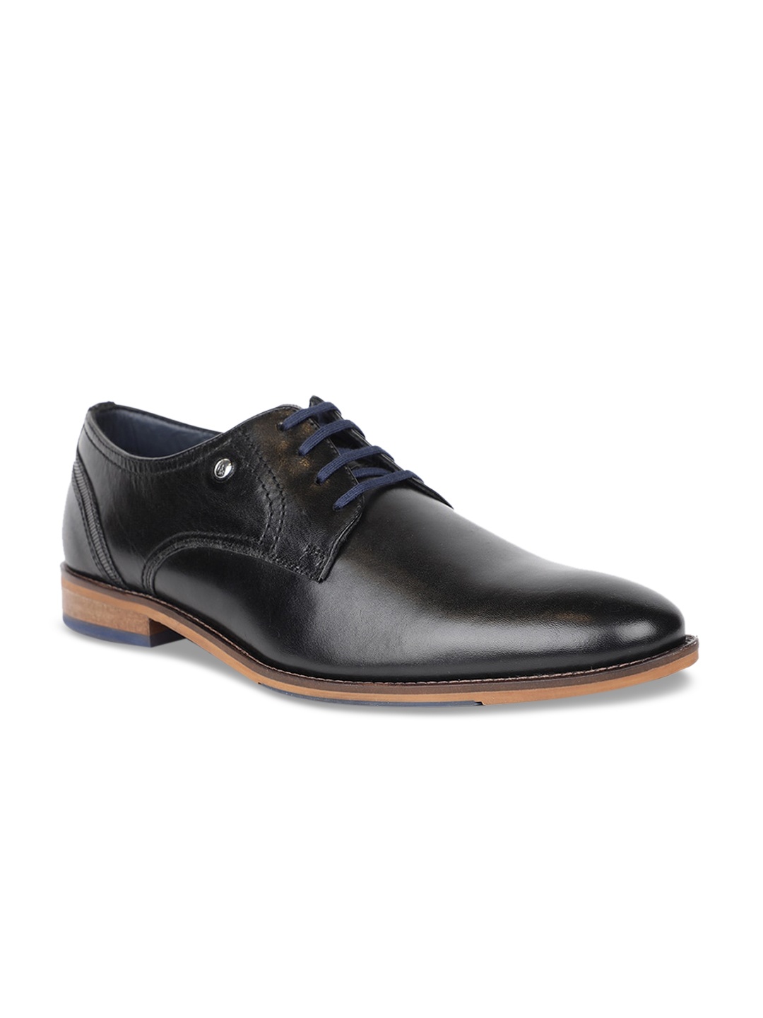 

Hush Puppies Men Black Solid Formal Leather Derbys
