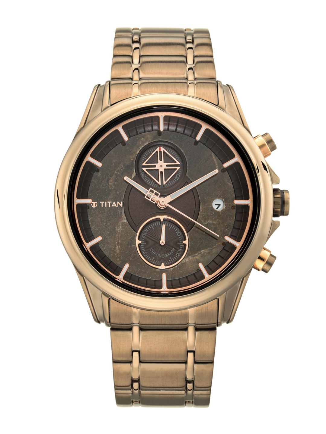 Titan Men Brown Analogue Watch
