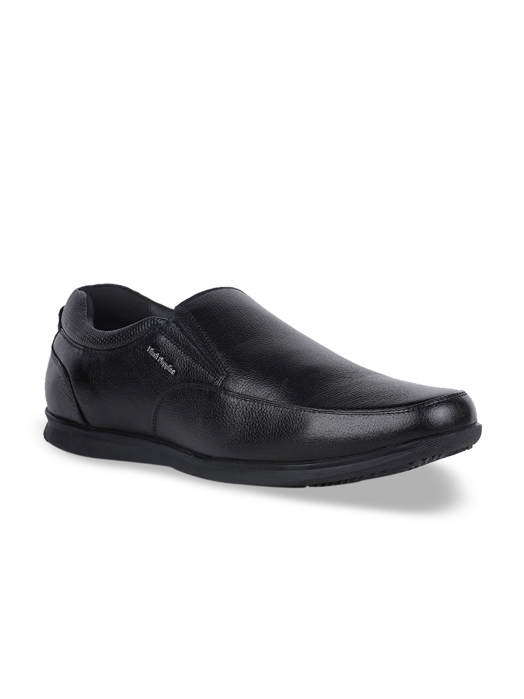 

Bata Men Black Solid Formal Leather Slip-On Shoes