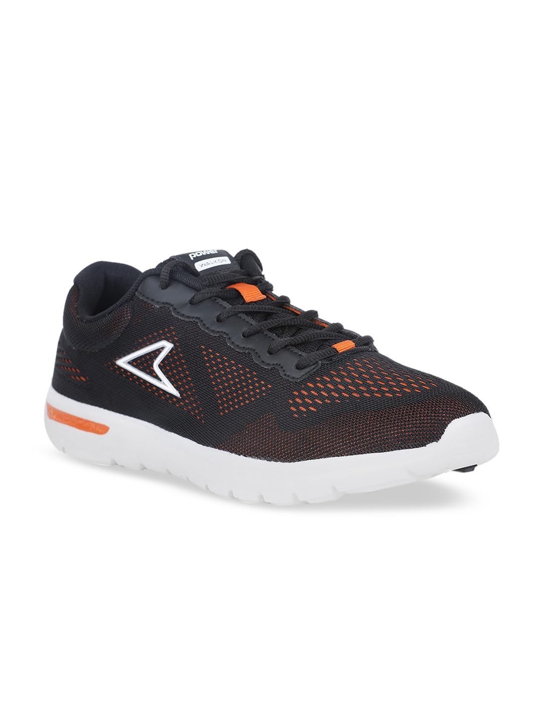 

Power Men Black Woven Design Sneakers