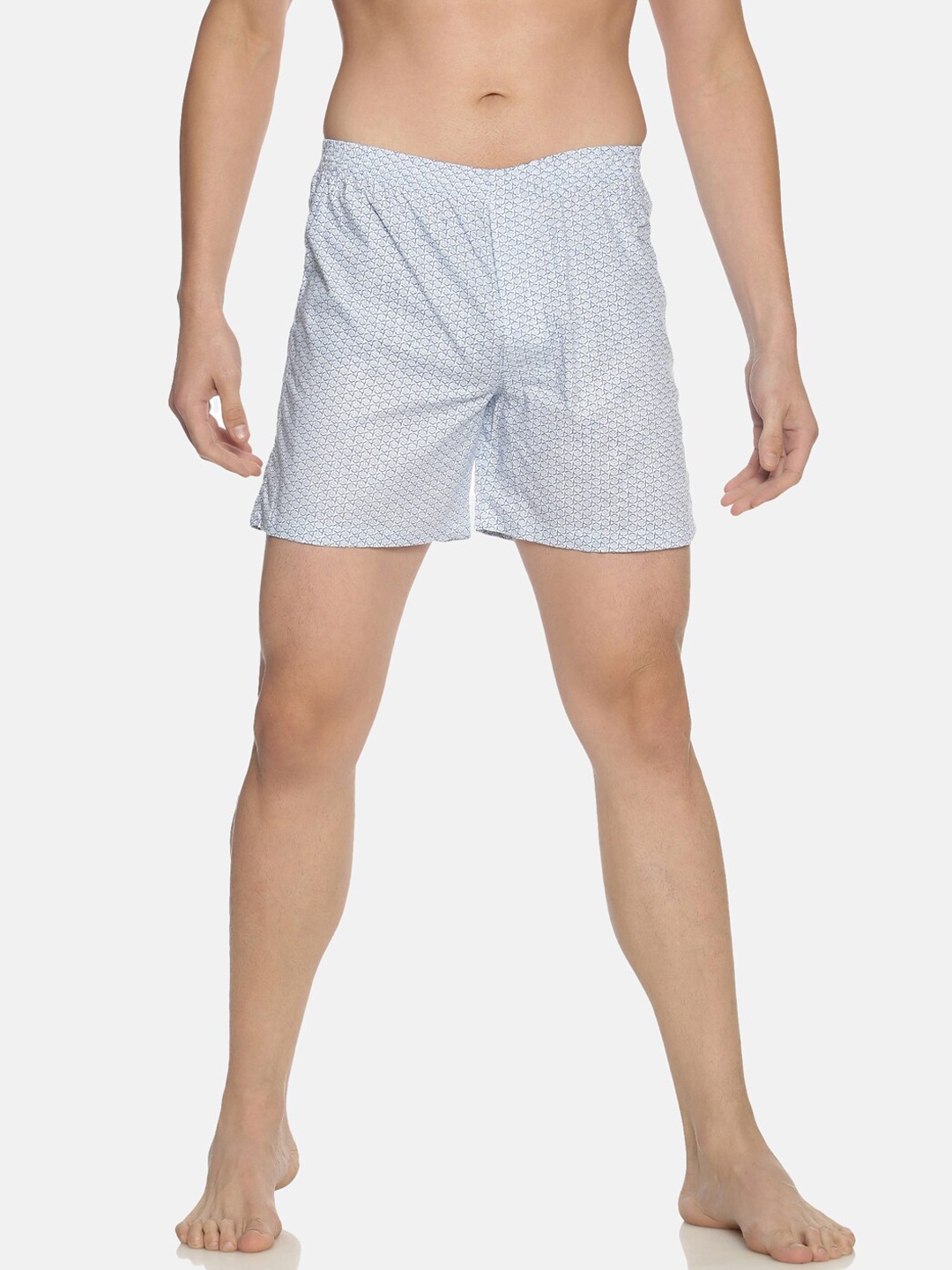 

IVOC Men Blue & White Printed Pure Cotton Boxers IOMBS02SC03L35-4220