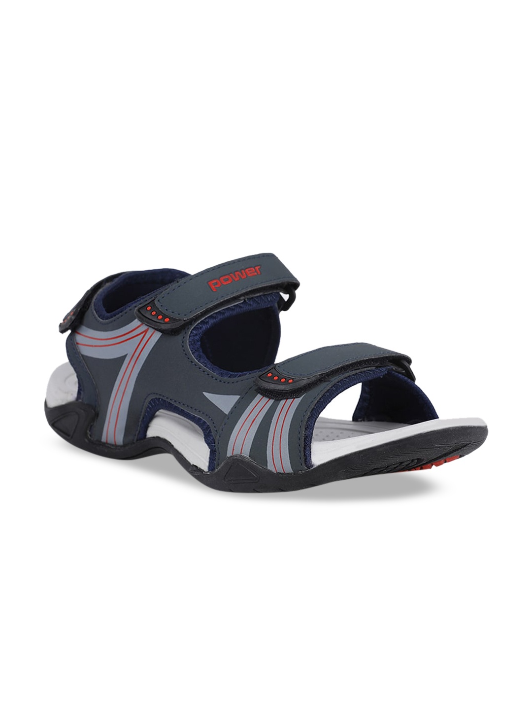 

Power Men Blue & Grey Solid Sports Sandals